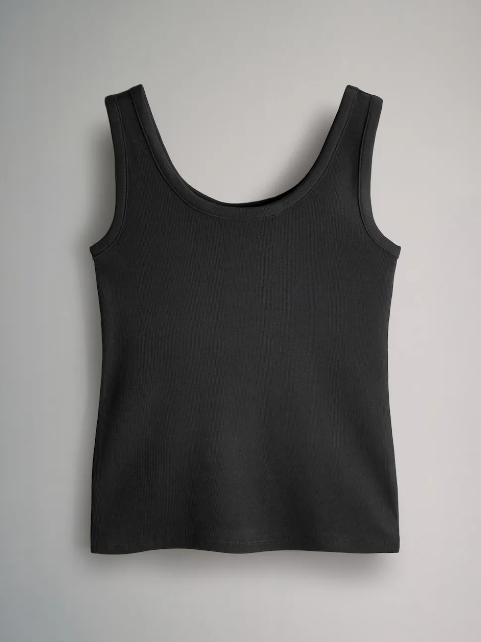 The Set 5 Pack Ribbed Scoop Neck Vests White/Black/Brown/Taupe Brown/Neutral