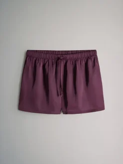 The Set 2 Pack Satin Pyjamas Shorts Burgundy/Navy Polka Dot