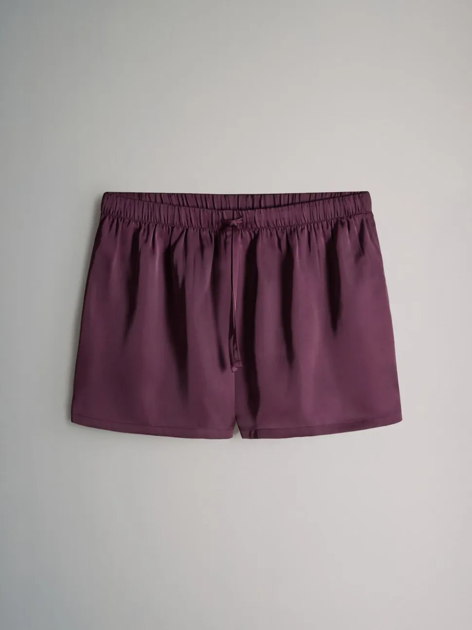 The Set 2 Pack Satin Pyjamas Shorts Burgundy/Navy Polka Dot
