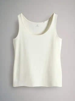The Set 7 Pack Scoop Neck Vests Black/White/Brown/Light Brown/Cream/White