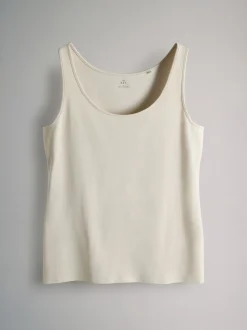 The Set 7 Pack Scoop Neck Vests Black/White/Brown/Light Brown/Cream/White