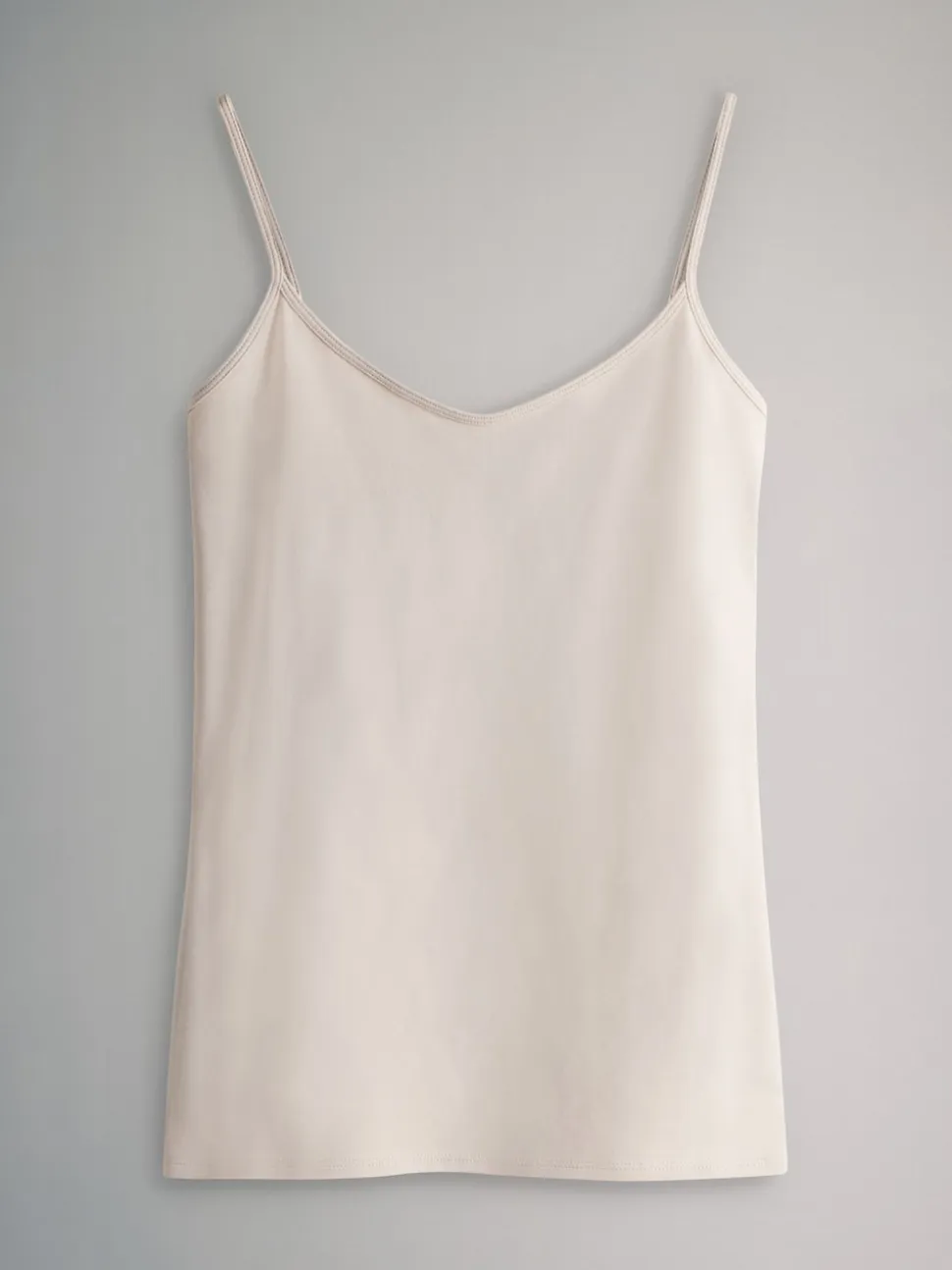 The Set 7 Pack Thin Strap Vest Tops Chocolate Brown/Cream/White/Blues