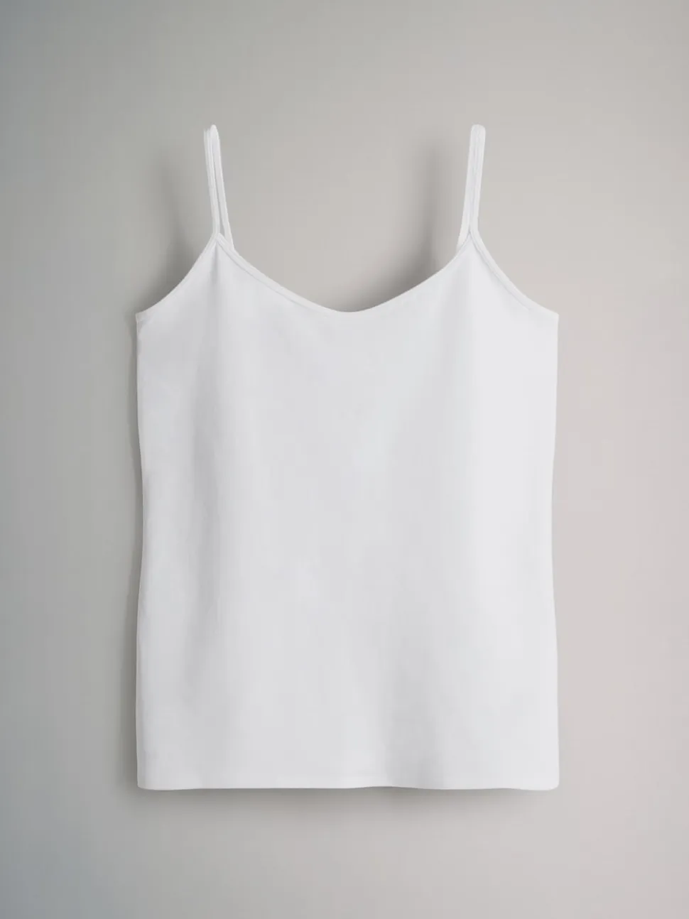 The Set 5 Pack Thin Strap Vest Tops Black/Grey/Stripe/Light Grey Marl/White
