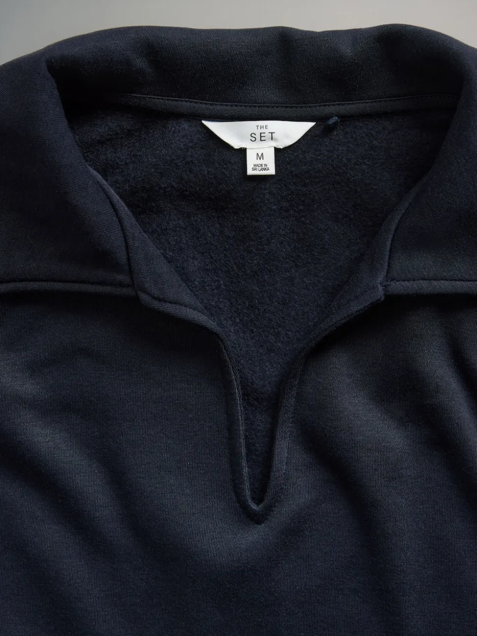The Set 2 Pack Trophy Neck Long Sleeve Sweat Tops Navy/Cream