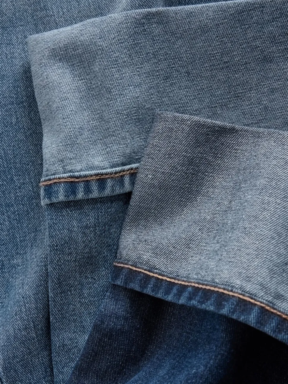 The Set 2 Pack Wide Leg Turn Up Hem Jeans Mid Blue/Dark Blue