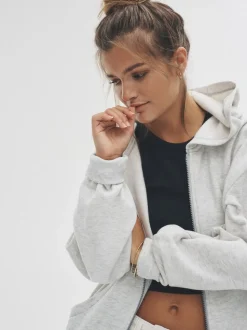 The Set 2 Pack Zip Though Hoodies Black/Grey Marl