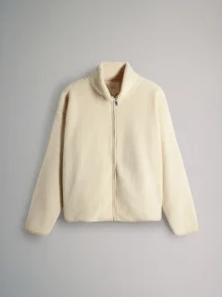 The Set 2 Pack Zip Through Borg Fleeces Chocolate Brown/Cream