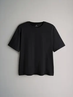 The Set Black/White/Red/Neutrals 10 Pack Short Sleeve Relaxed Fit Crew Neck T-Shirts