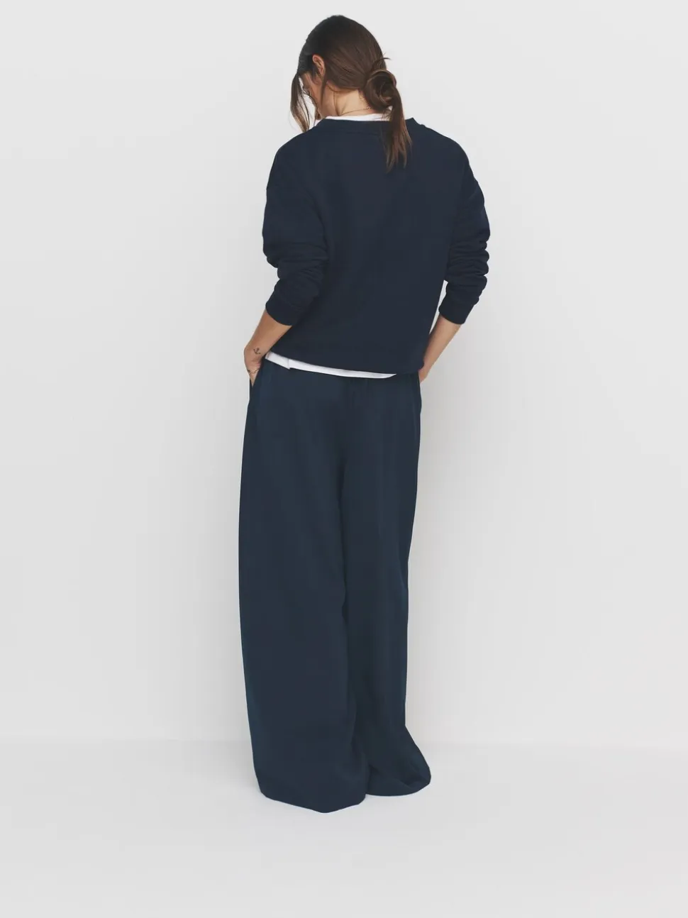 The Set Khaki Green/Navy Blue Wide Leg Side Stripe Trackpants 2 Pack