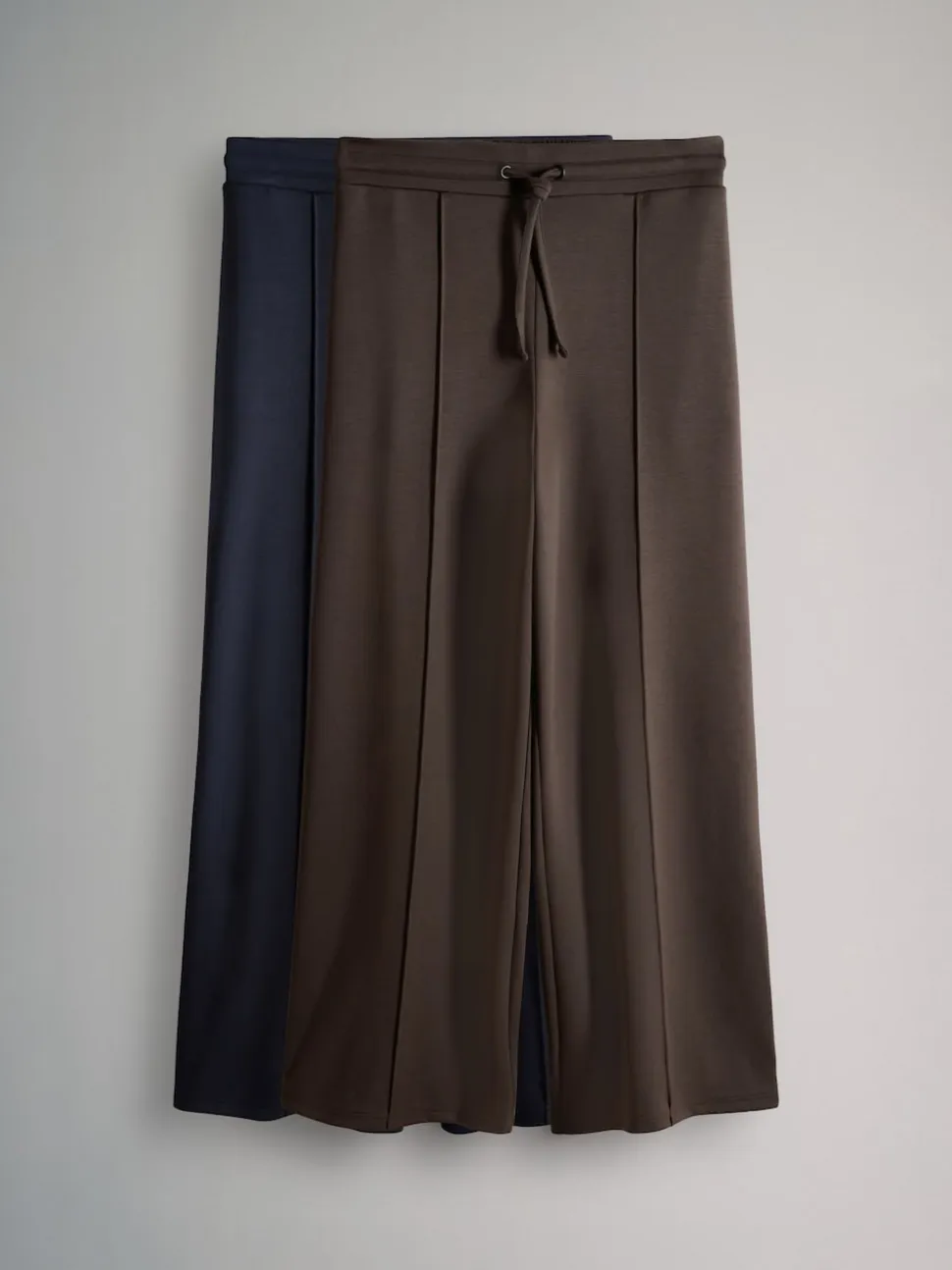 The Set Modal Straight Leg Joggers 2 Pack Navy Blue/Chocolate Brown