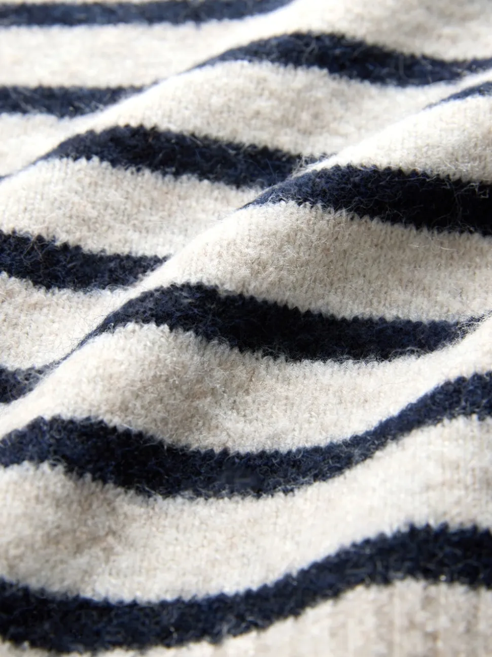 The Set Navy/Cream Stripe 2 Pack Gold Button Knitted Cardigans With Wool