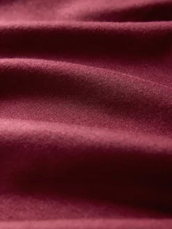 The Set Oversized Modal Zip Through Sweatshirt & Joggers Set Burgundy Red