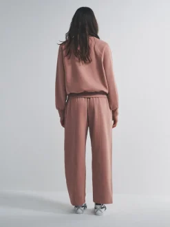 The Set Pink Oversized Raglan Sweatshirt and Barrel Leg Jogger Co-Ord Set