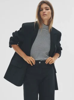 The Set Single Breasted Blazer Black