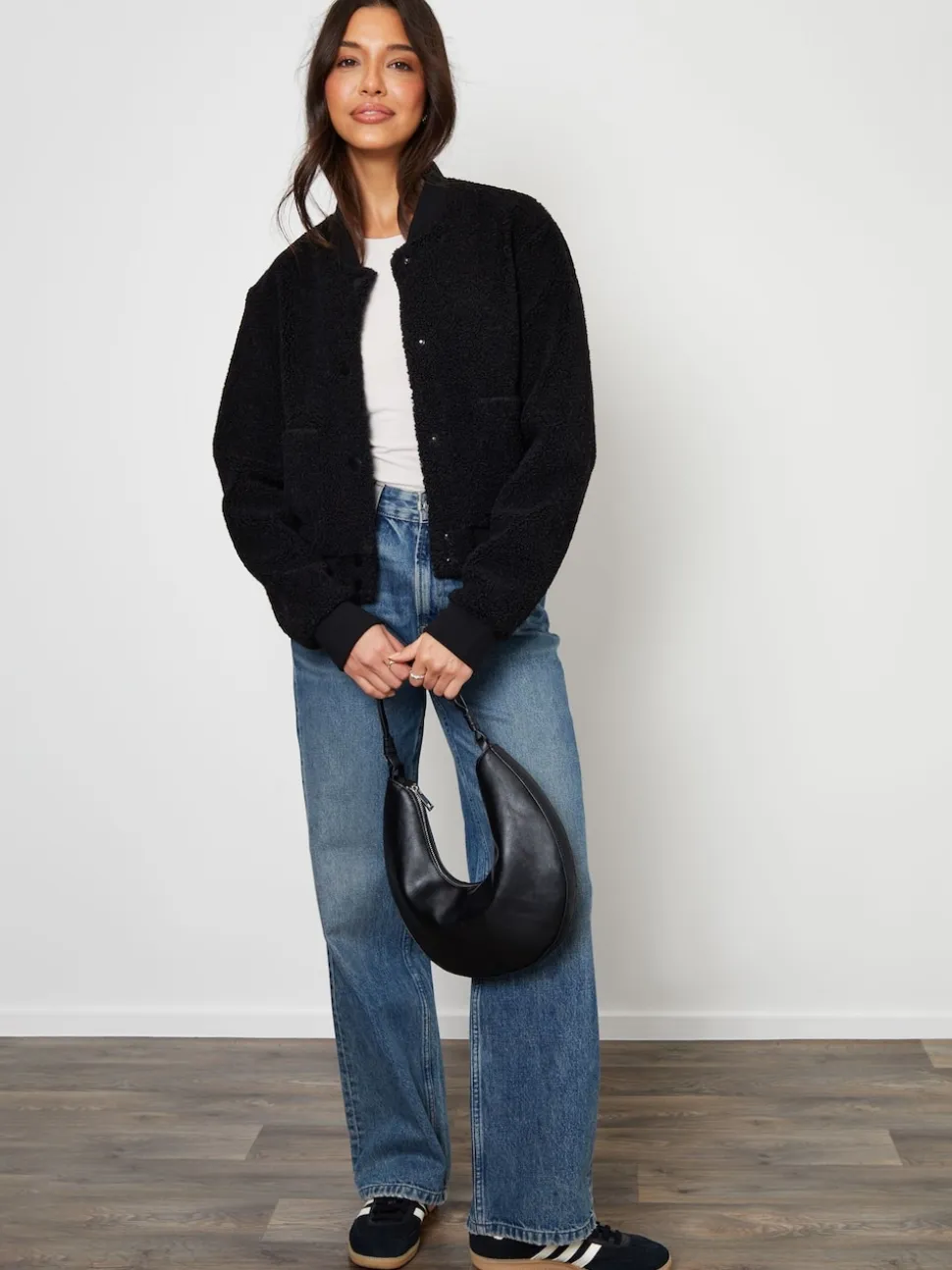 Threadbare Black Borg Bomber Jacket