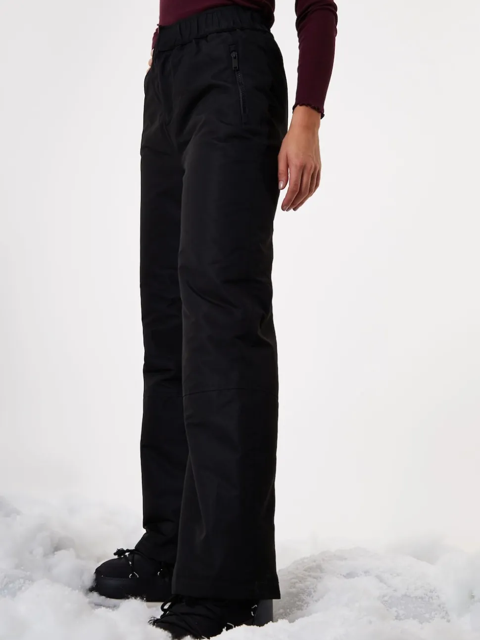 Threadbare Black Padded Ski Trousers