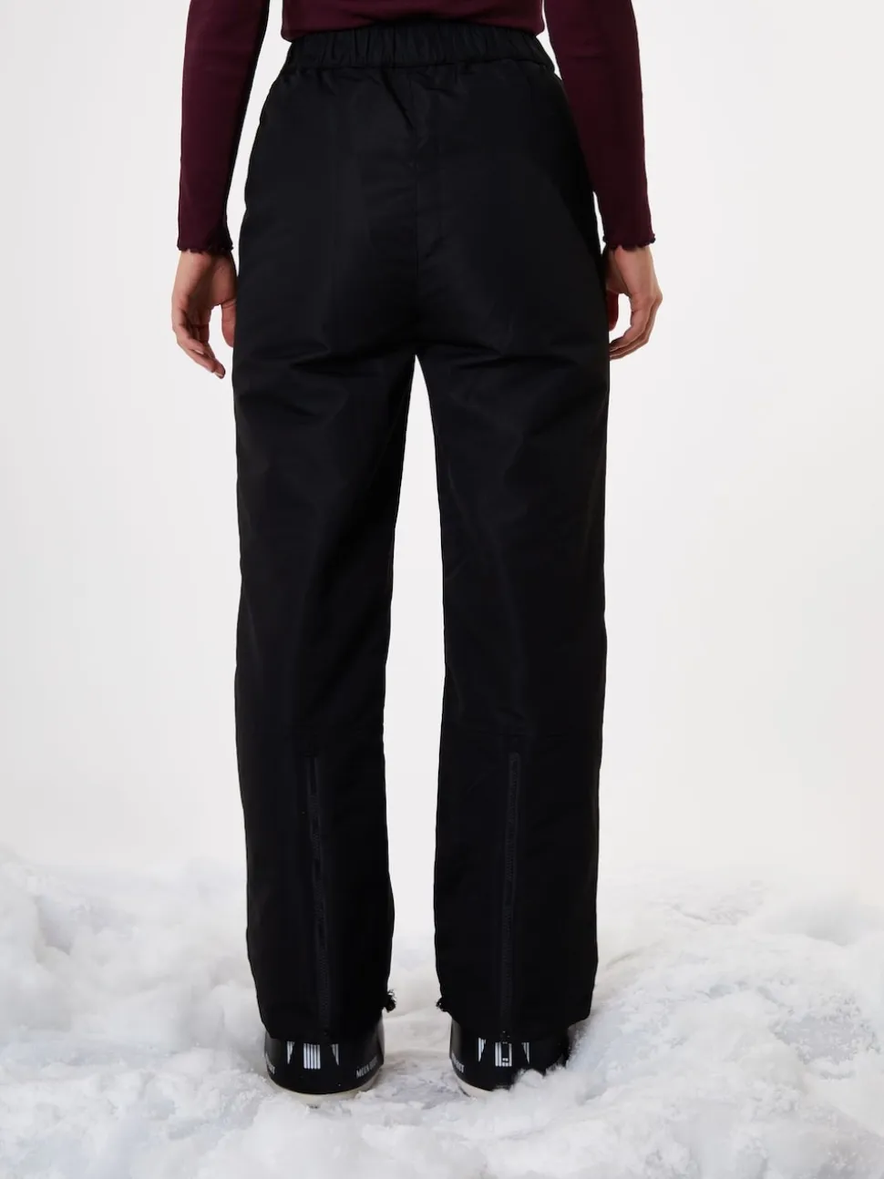 Threadbare Black Padded Ski Trousers