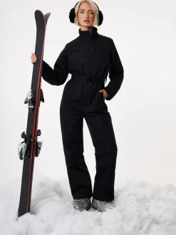 Threadbare Black Ski Jumpsuit