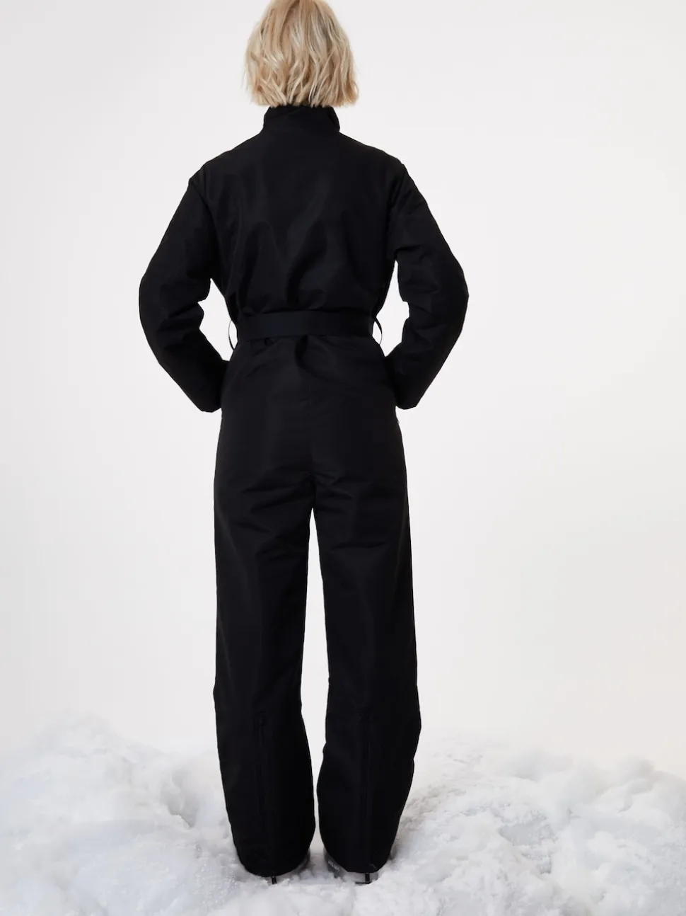 Threadbare Black Ski Jumpsuit