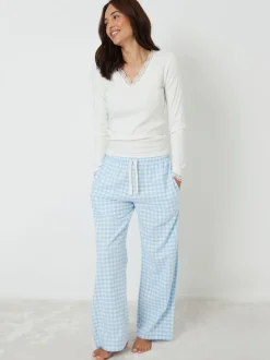 Threadbare Blue Cotton Long Sleeve Pyjamas Set