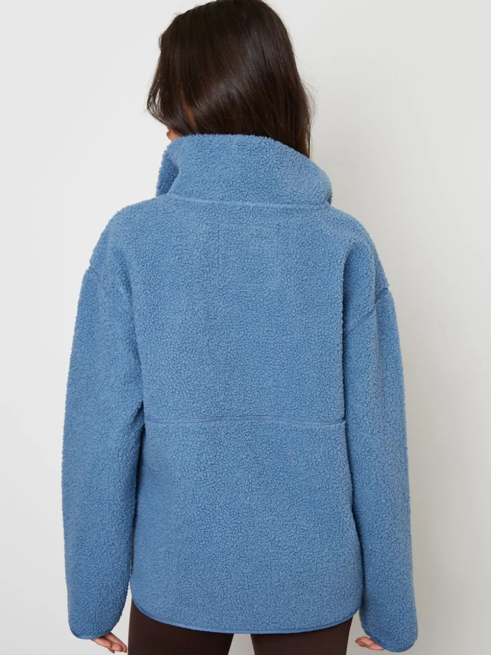 Threadbare Blue Half Zip Borg Fleece