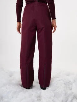 Threadbare Red Side Stripe Padded Ski Trousers with Braces