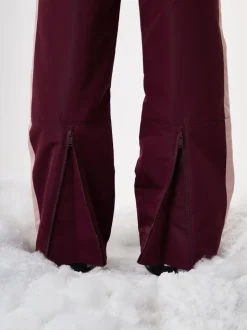 Threadbare Red Side Stripe Padded Ski Trousers with Braces