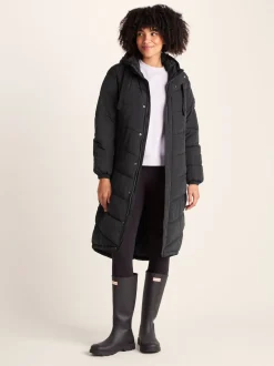 Tog 24 Black Raleigh Thermal Padded Hooded Long Coat