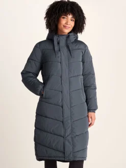 Tog 24 Blue Raleigh Thermal Padded Hooded Long Coat