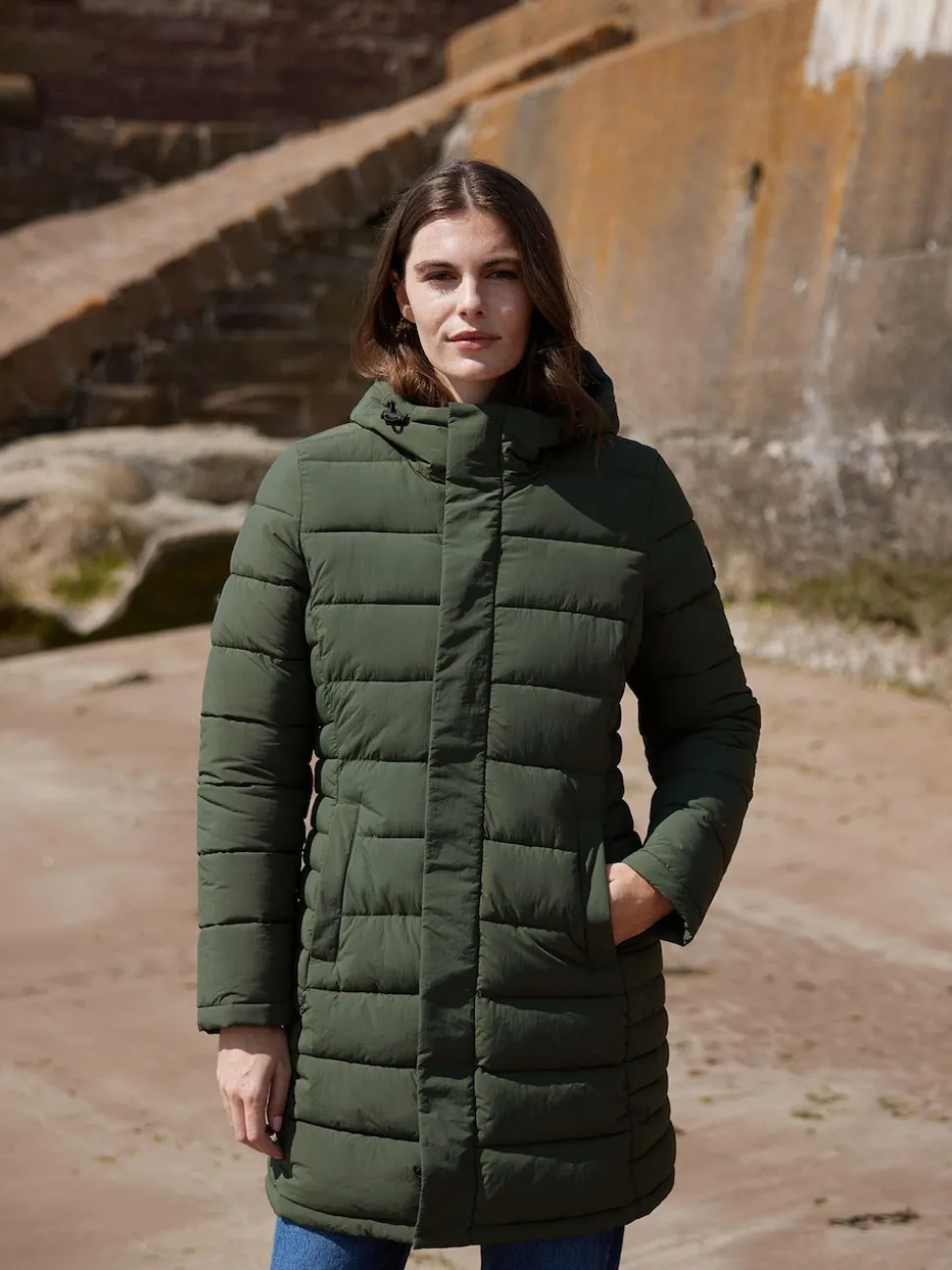 Tog 24 Green Womens Kirkham Padded Long Parka