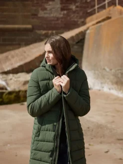 Tog 24 Green Womens Kirkham Padded Long Parka