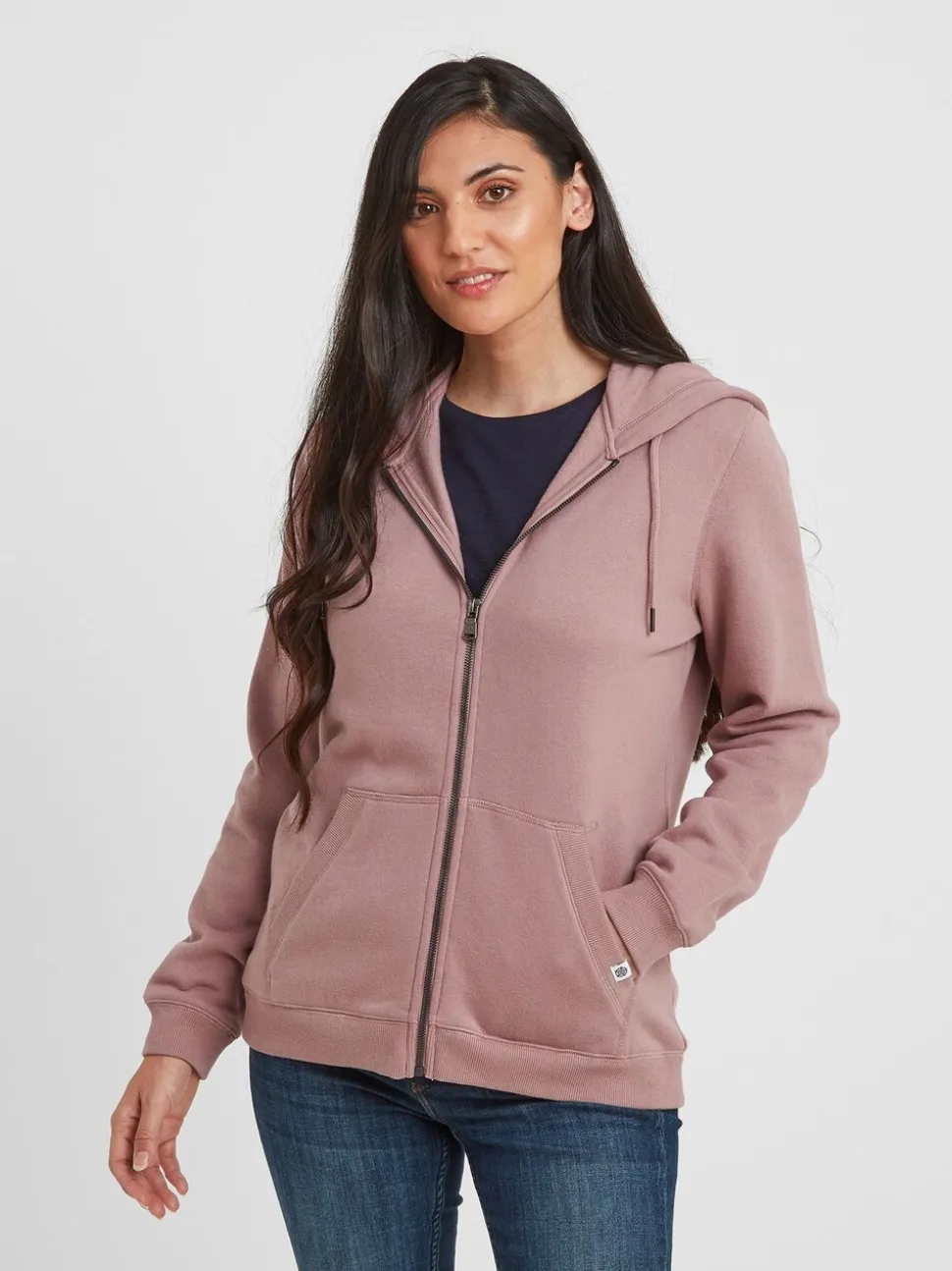 Tog 24 Pink Grey Mia Zip Up Hoodie