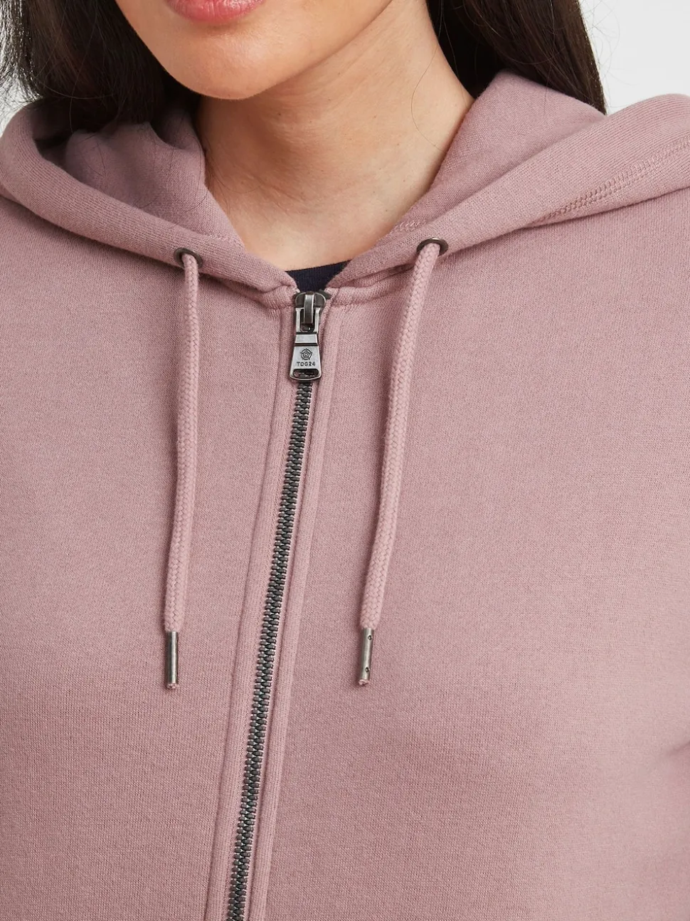 Tog 24 Pink Grey Mia Zip Up Hoodie