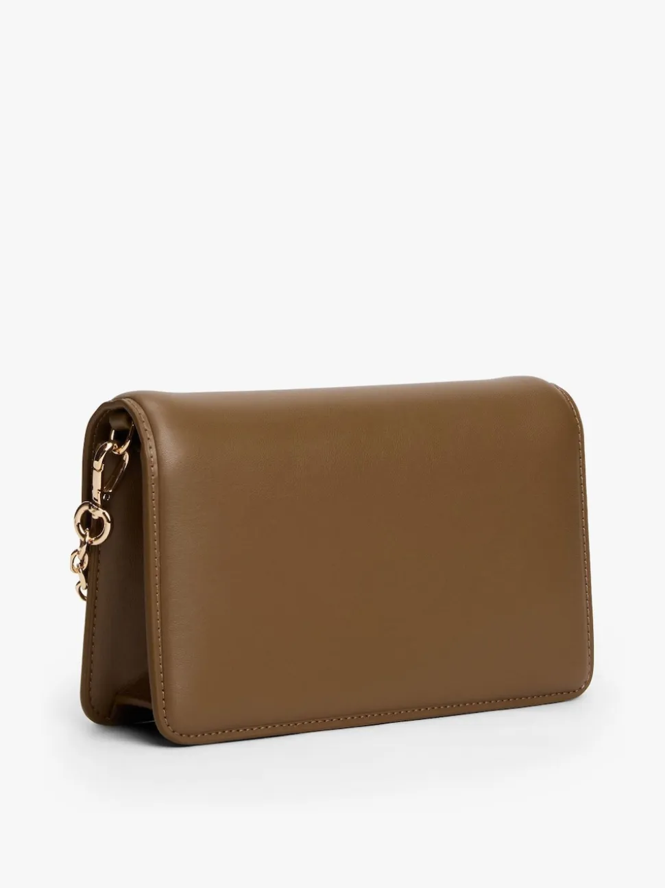 Tommy Hilfiger Brown Heritage Monogram Plaque Clutch