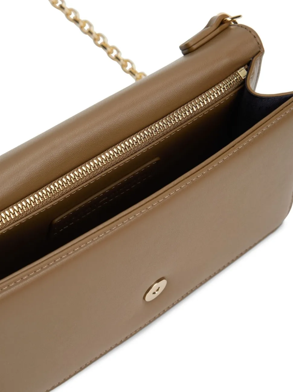 Tommy Hilfiger Brown Heritage Monogram Plaque Clutch
