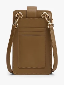 Tommy Hilfiger Brown Hilfiger Icon Monogram Phone Pouch