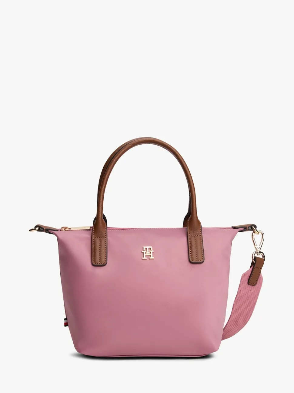 Tommy Hilfiger Pink Webbing Crossbody Tote Bag