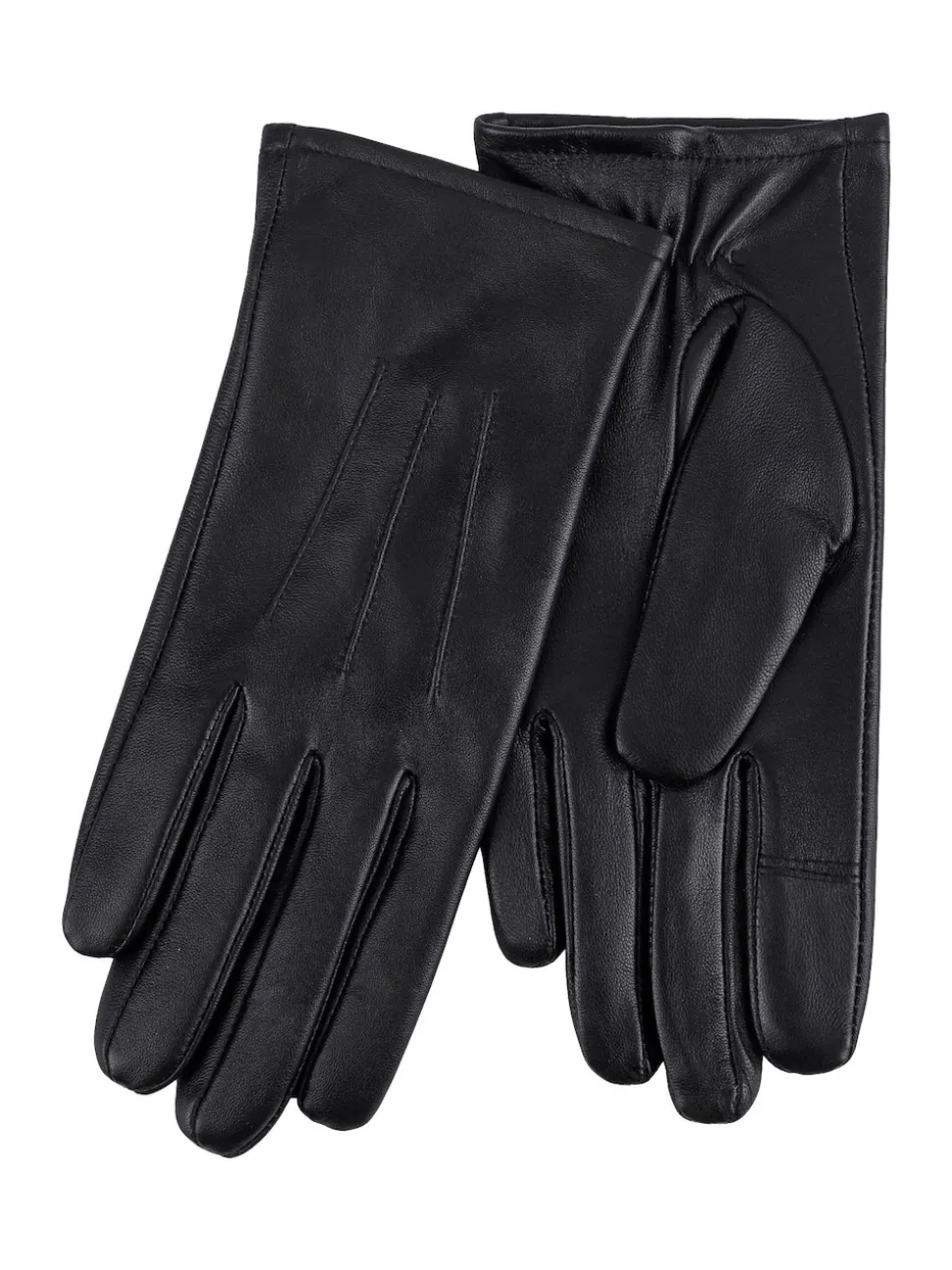 Totes Black 3 Point Smartouch Winter Leather Gloves