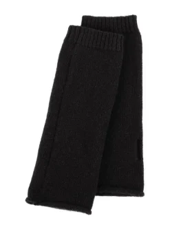 Totes Black Ladies Isotoner Soft Touch Knit Fingerless Gloves