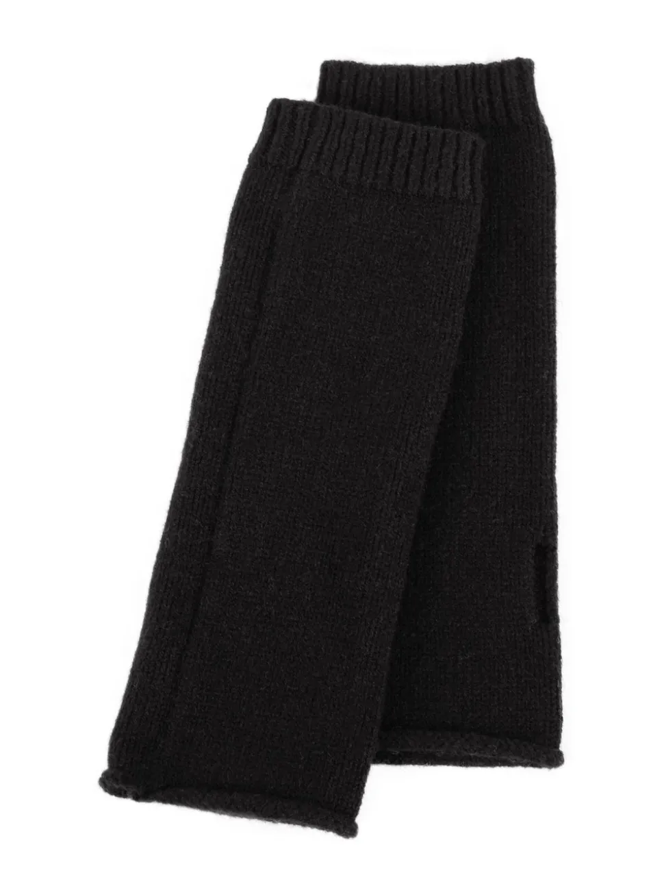 Totes Black Ladies Isotoner Soft Touch Knit Fingerless Gloves