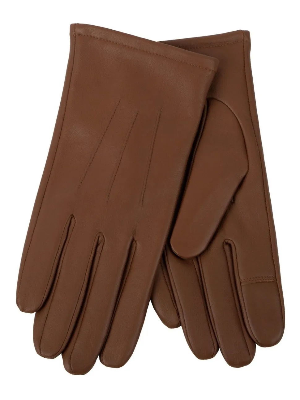 Totes Brown 3 Point Smartouch Winter Leather Gloves