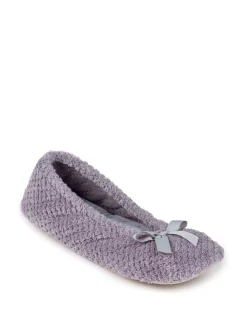 Totes Grey Isotoner Popcorn Slippers