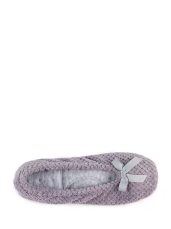 Totes Grey Isotoner Popcorn Slippers