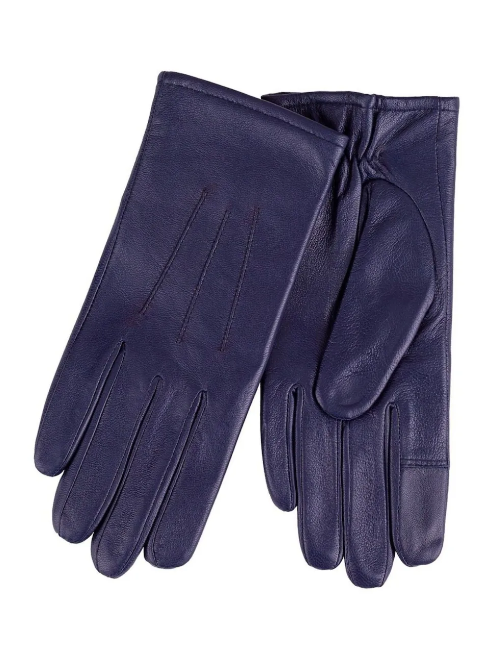 Totes Navy 3 Point Smartouch Winter Leather Gloves