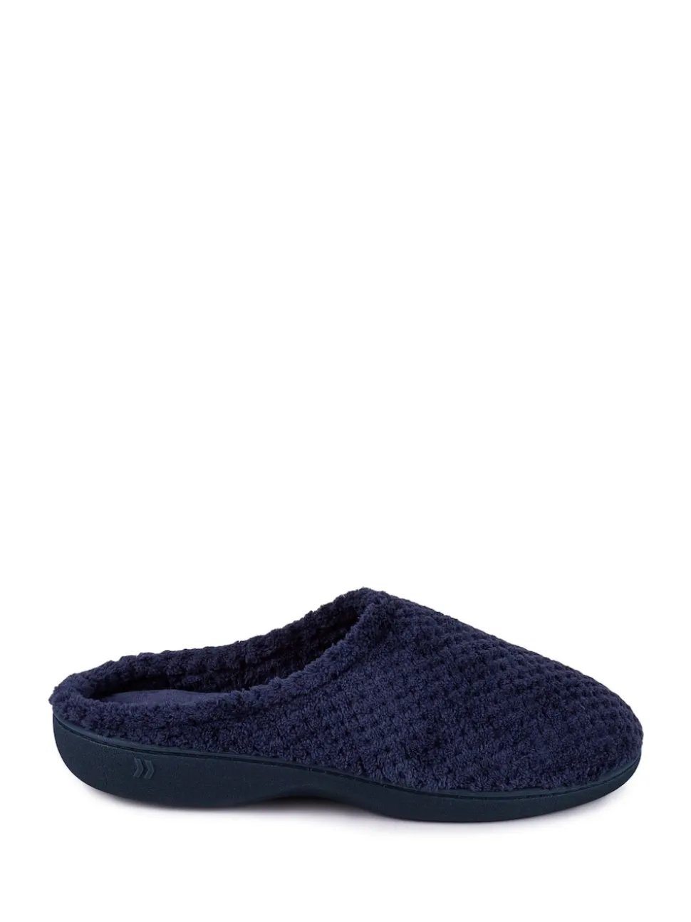 Totes Navy Isotoner Popcorn Terry Mules Slippers