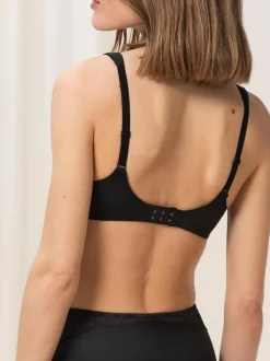 Triumph Black Non Padded Modern Lace Cotton Wired Bra