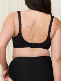 Triumph Black Non Padded Modern Lace Cotton Wired Bra