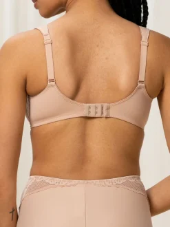 Triumph Nude Non Padded Modern Lace Cotton Wired Bra