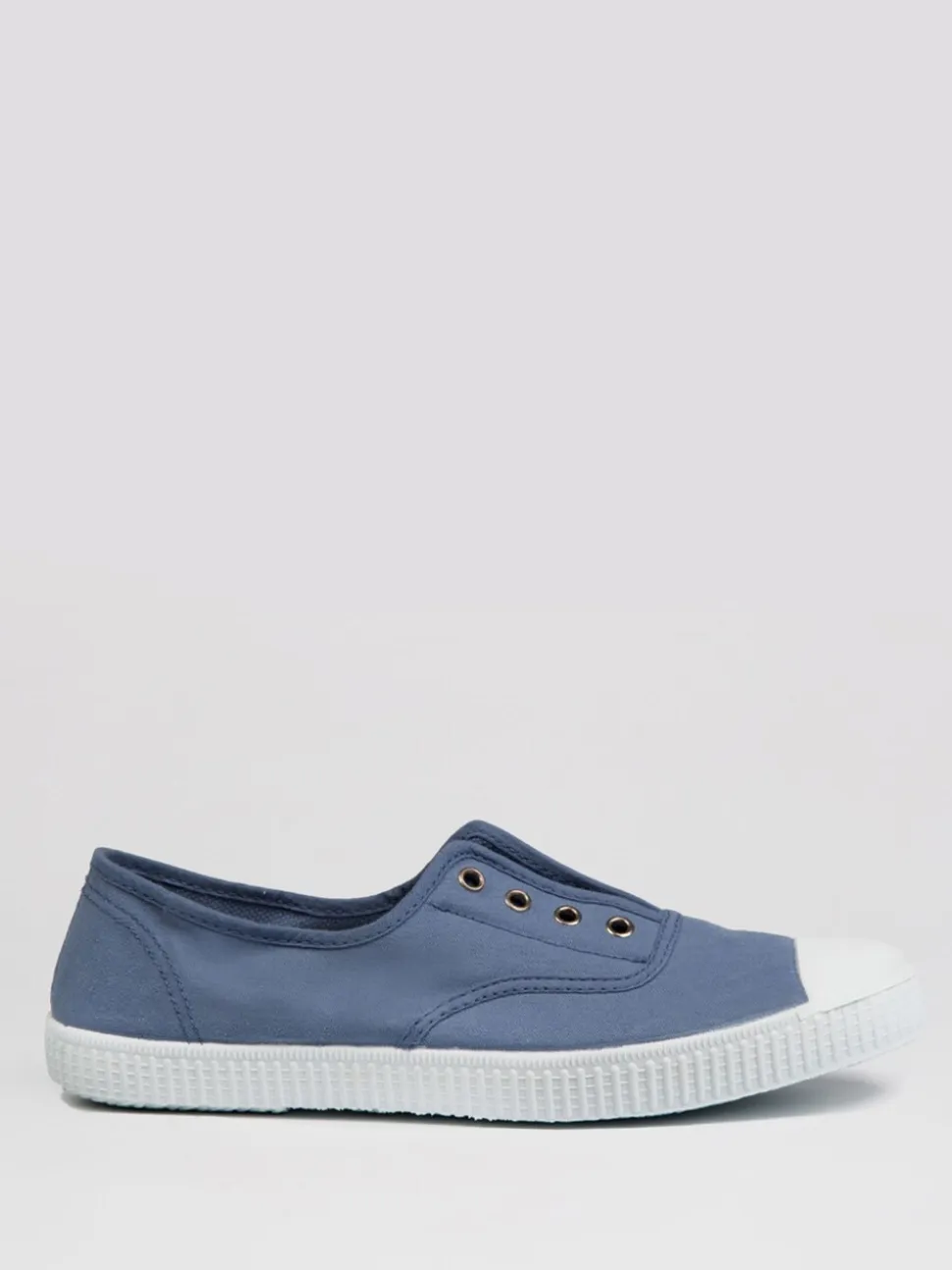 Trotters London Blue Adult Plum Canvas Shoes