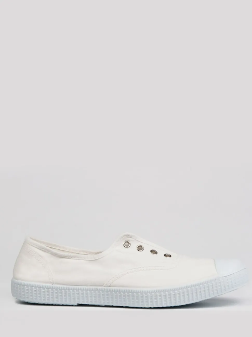 Trotters London White Adult Plum Canvas Shoes